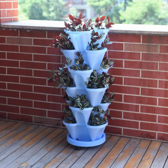 垂直植栽 3D 積み重ね可能なタワー花野菜 PP ポット